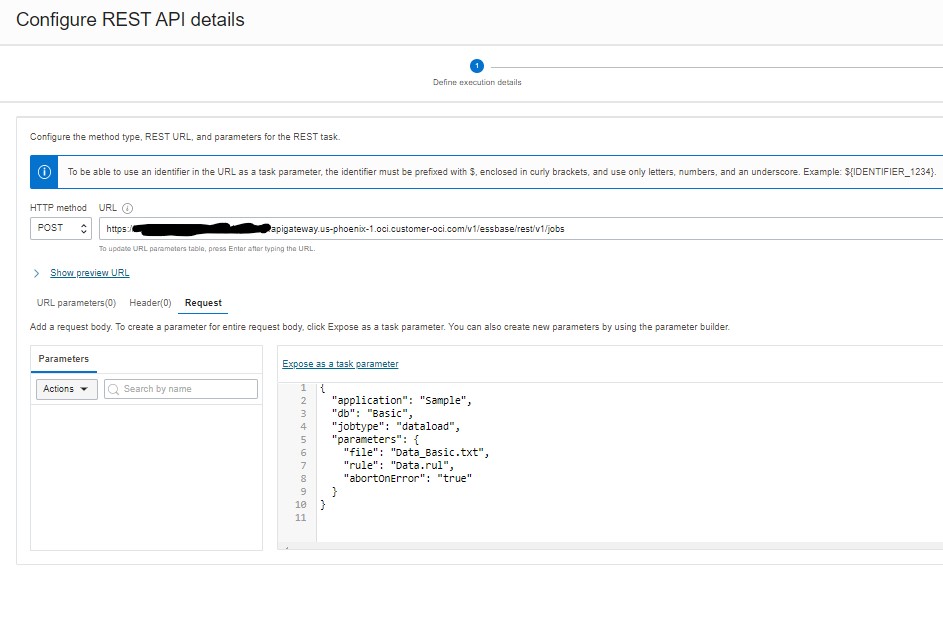 Configure REST API details