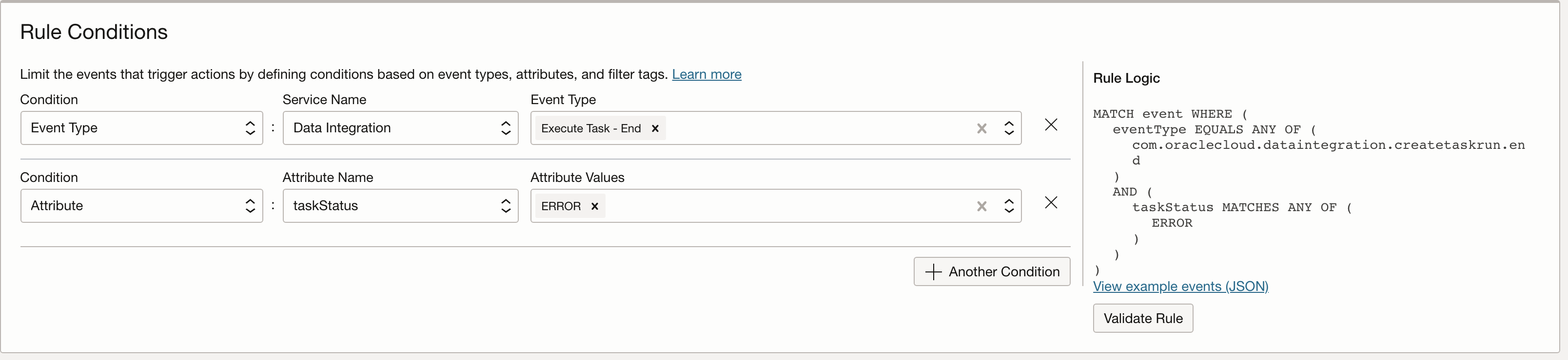 Trigger on task end and ERROR status