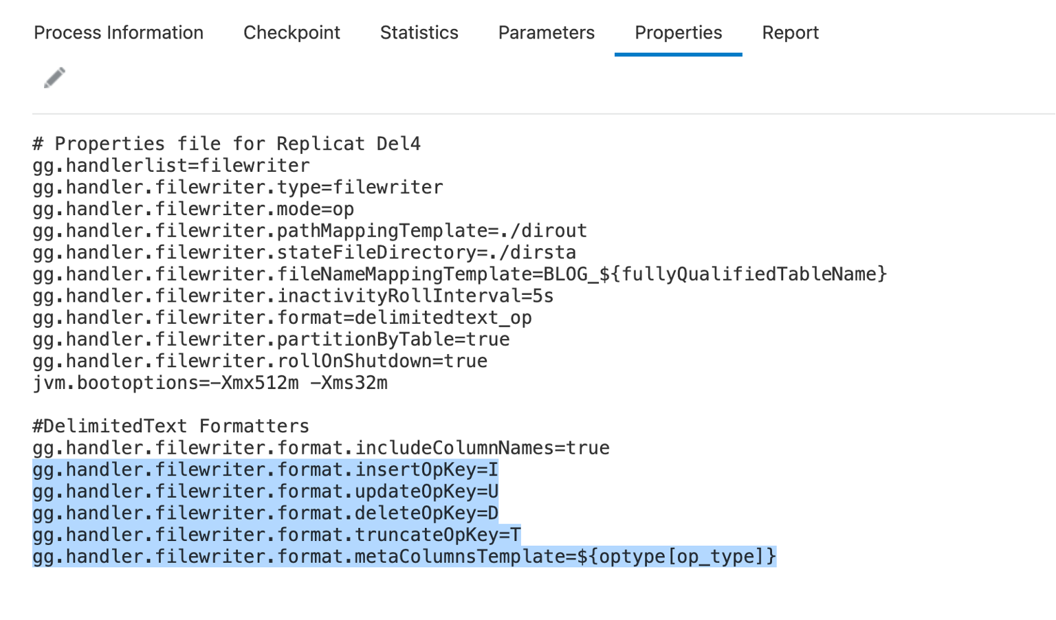 DelimitedText Formatter
