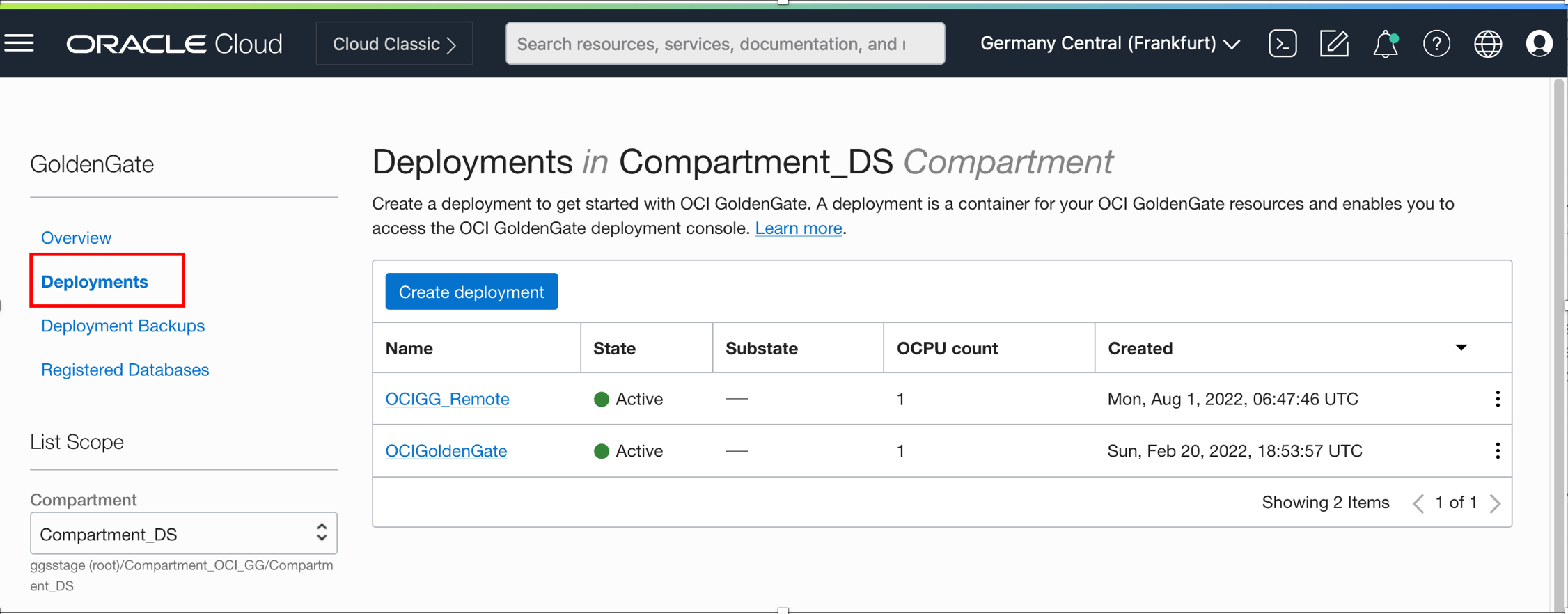 OCI GoldenGate Logdump