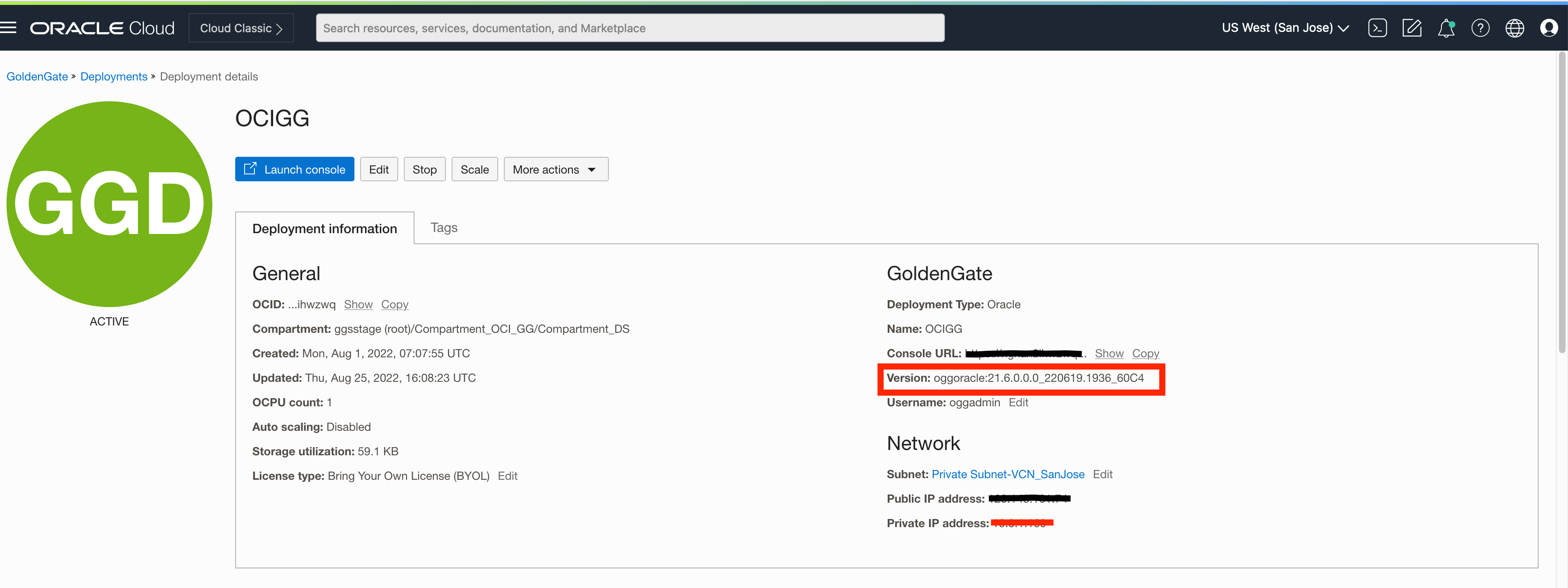 OCI GoldenGate Metrics