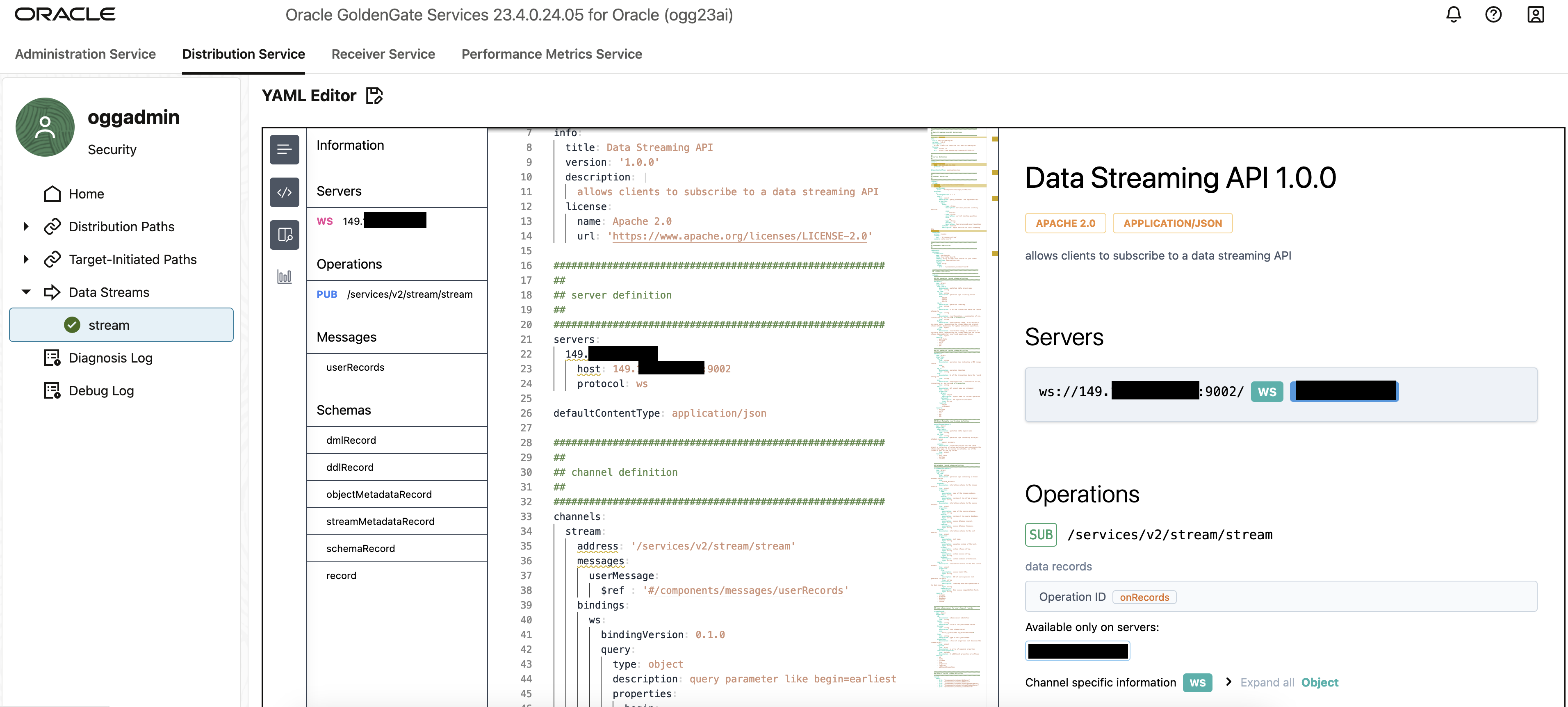 GoldenGate Data Streams