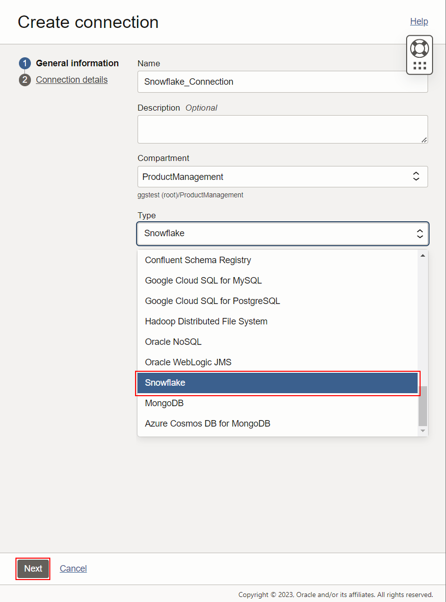 Snowflake Connection Creation