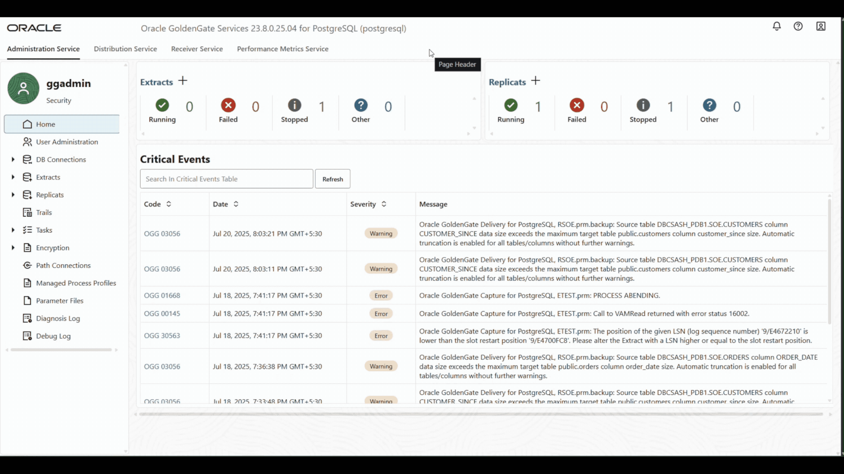 Image 6 : Start CDC Extract with consistent_point
