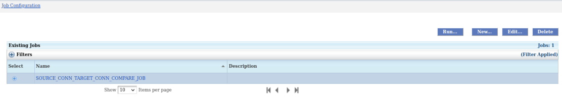 Imported Compare Job