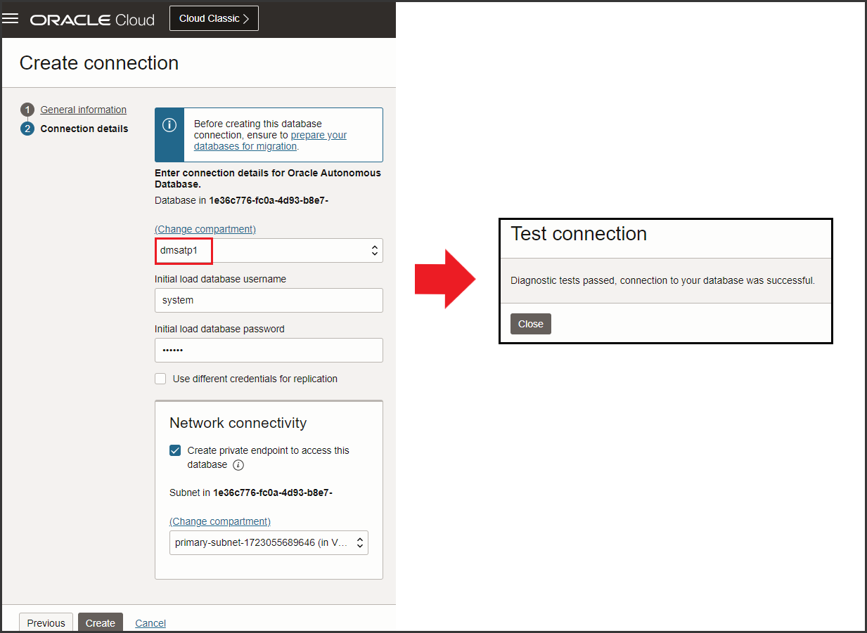 adb db connection and test