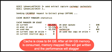 Extract's current cache size