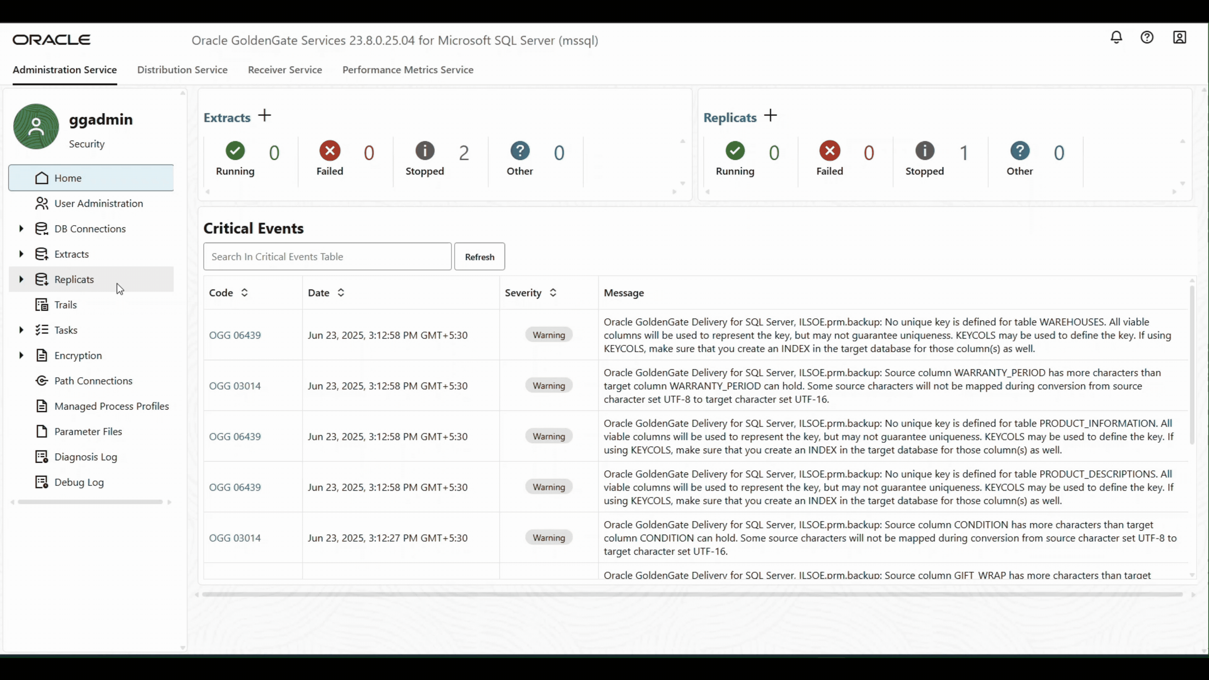 Image 8 : CDC Replicat Creation
