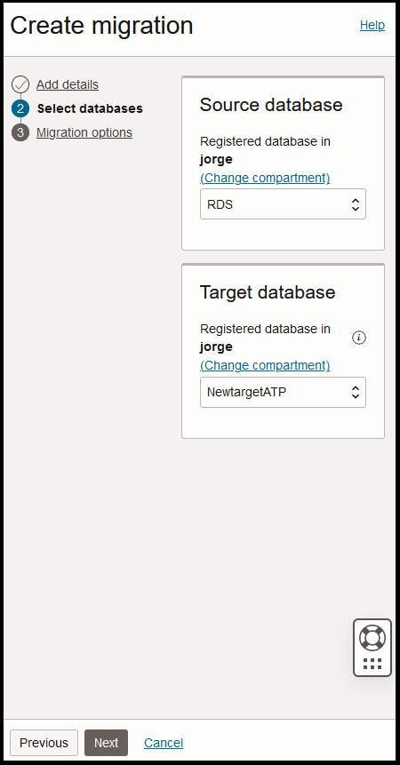 Migration pick source and target