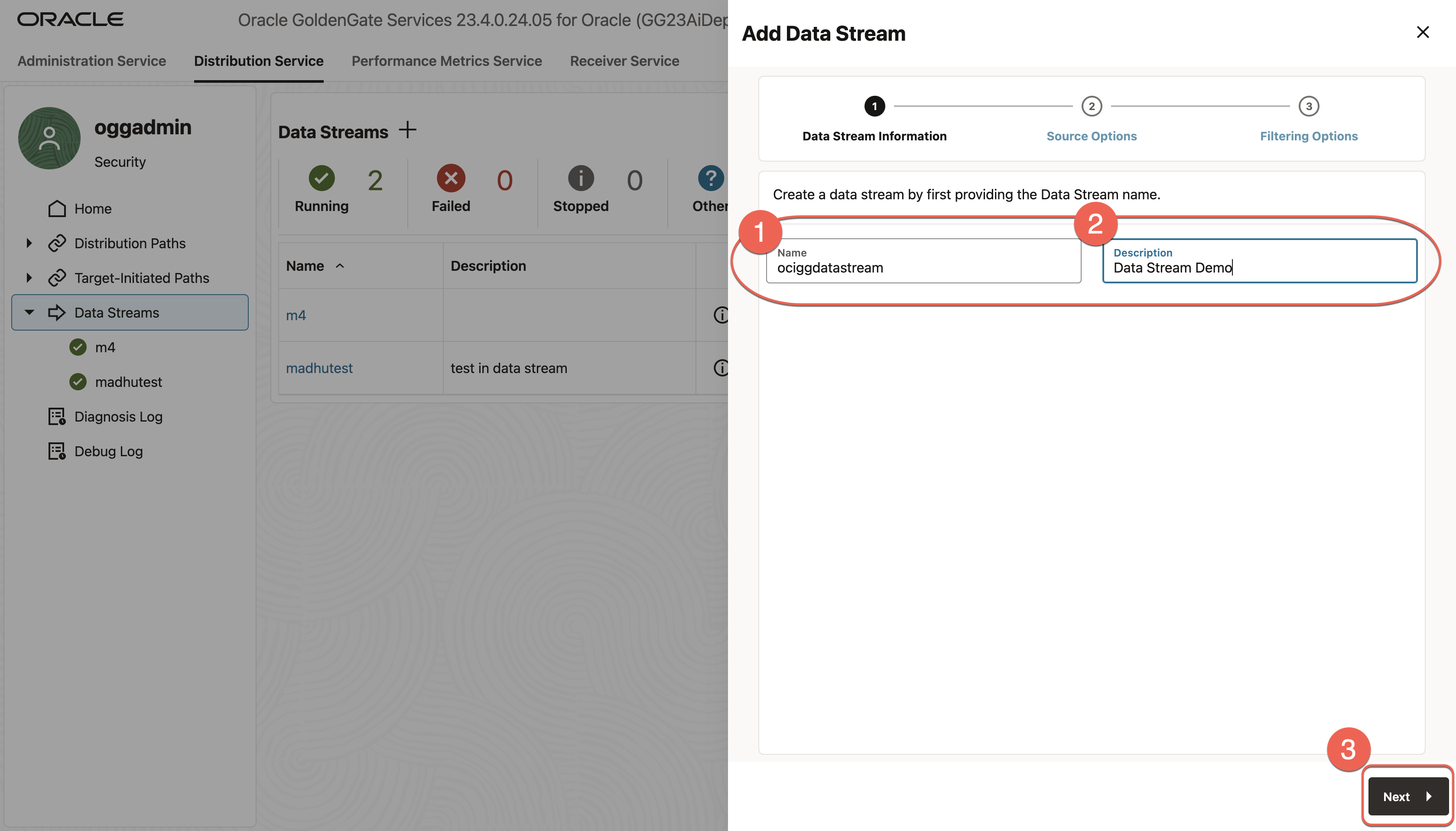 data stream creation pages 3
