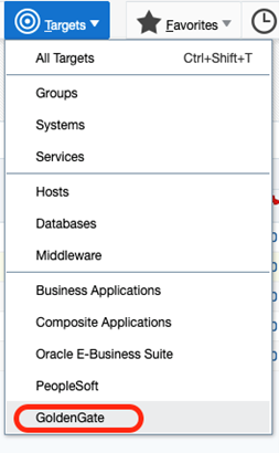 EM with GoldenGate Menu
