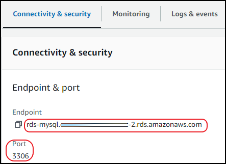 where to get RDS private endpoint