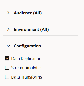 Filter data replication under configuration