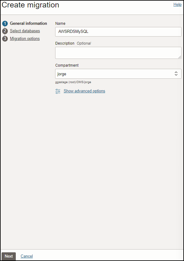 migration creation general information
