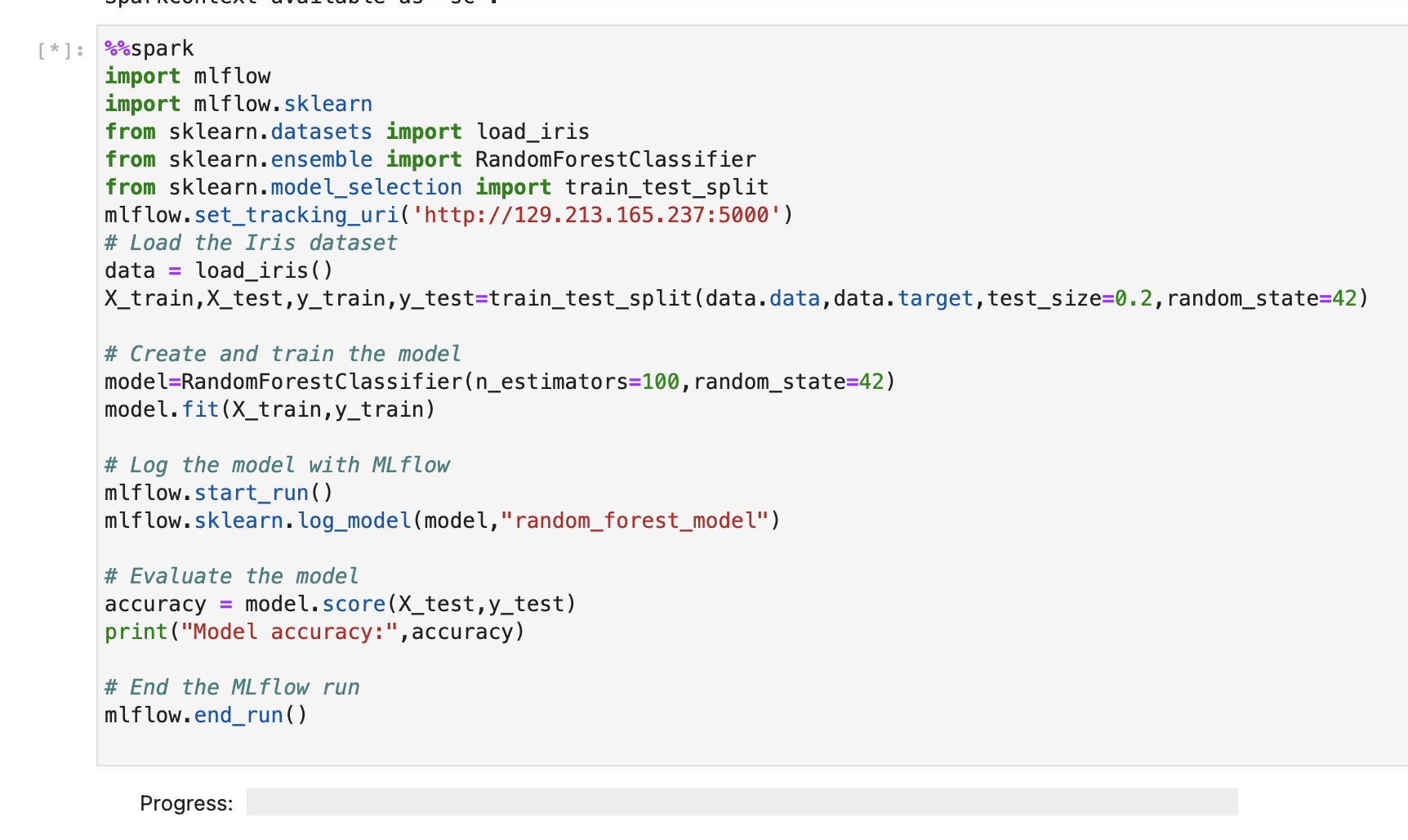 Execute PySpark for experiment