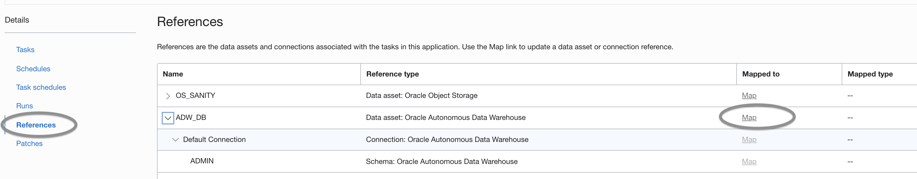 Application references
