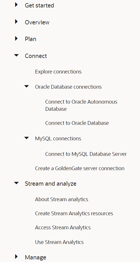 Filtered results shown under Connect and Stream and Analyze