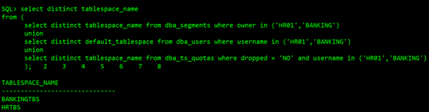tablespace