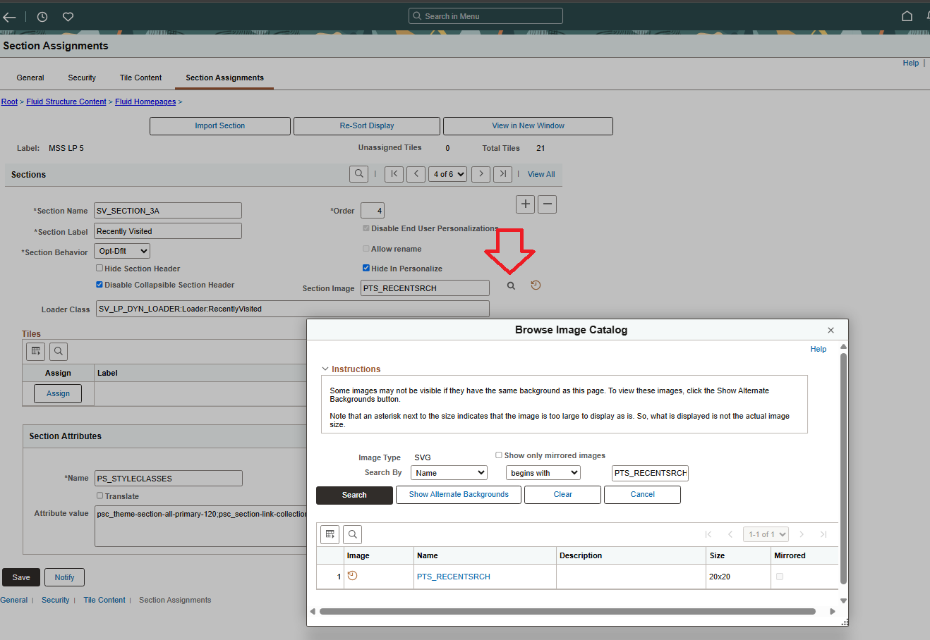 Browse Image for Sections