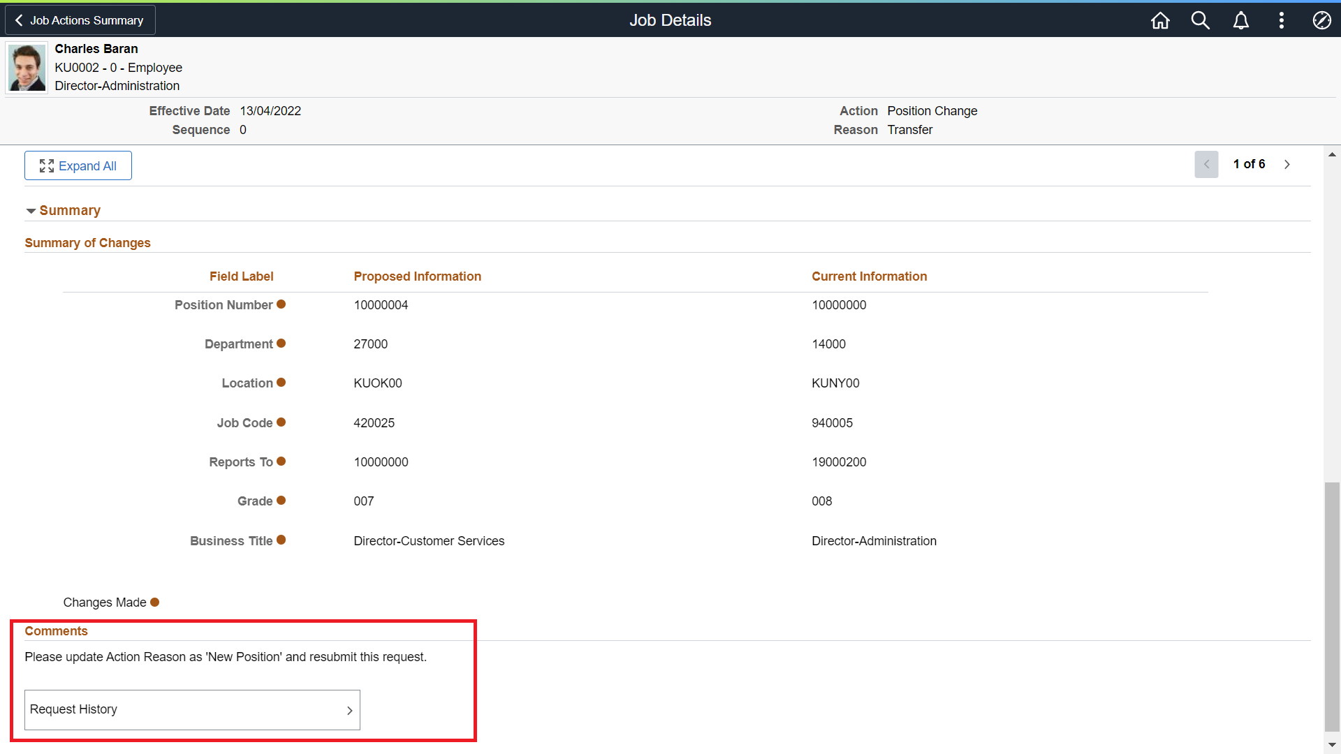 Job Data Modernization - Job Details - View Comments