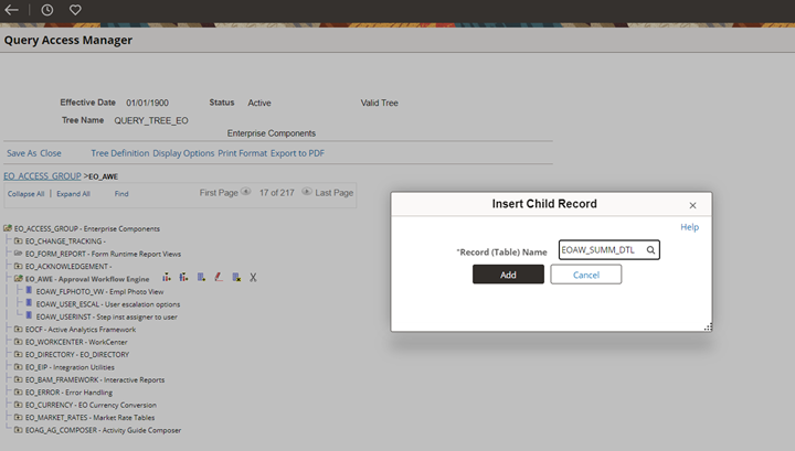Query Access manager