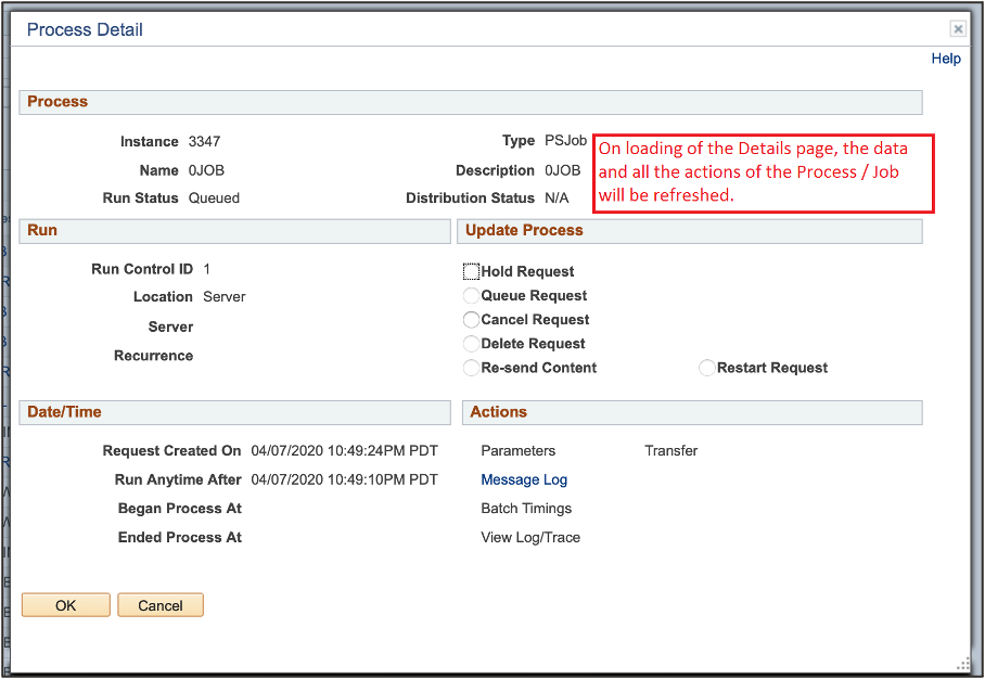 Process Detail of a Process Instance