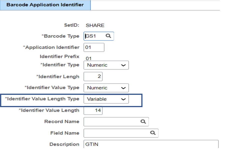 Barcode Application Identifier
