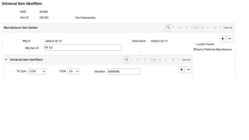 Universal Item Identifiers