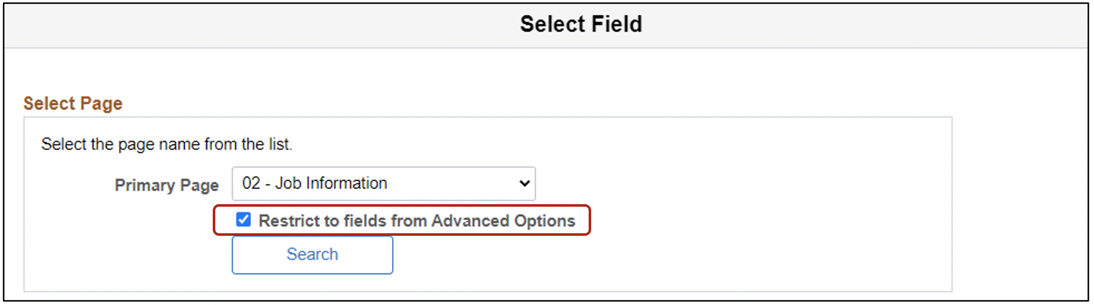 select field