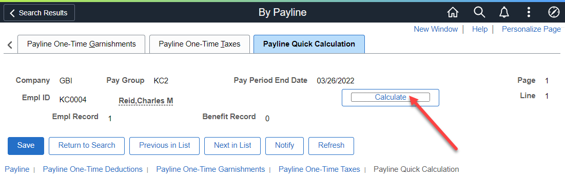 Payline Calculation