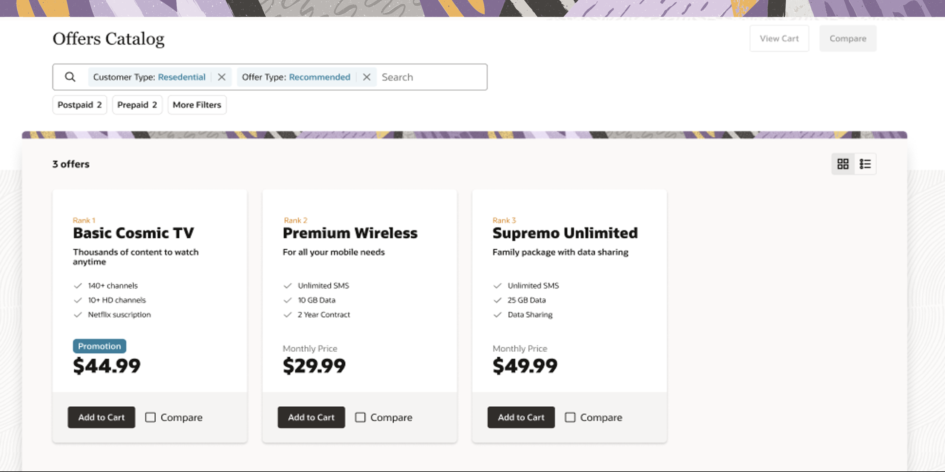 Optimze offer configuration