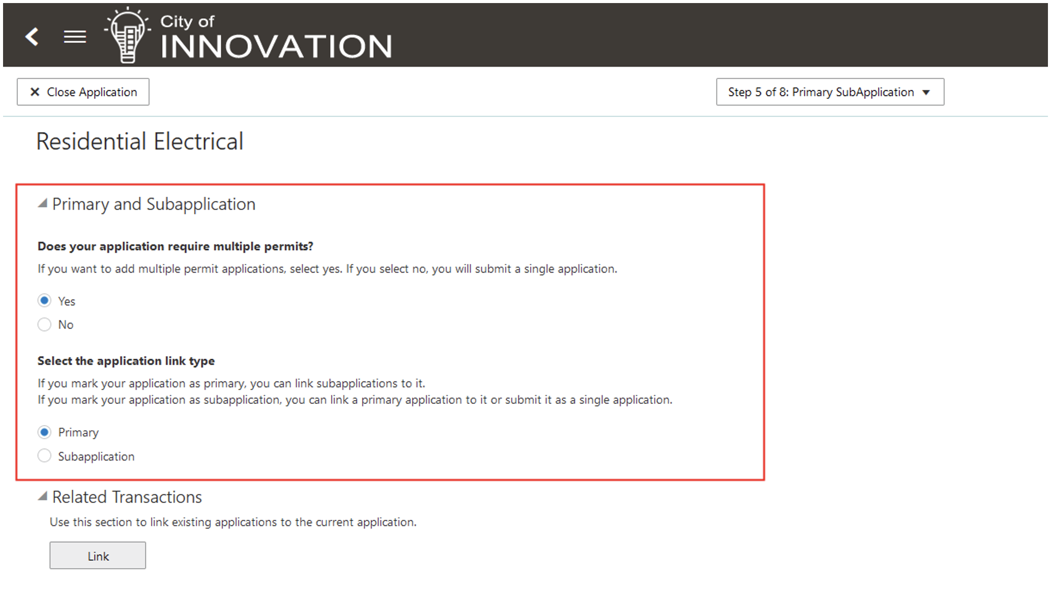 Permits: Subapplications
