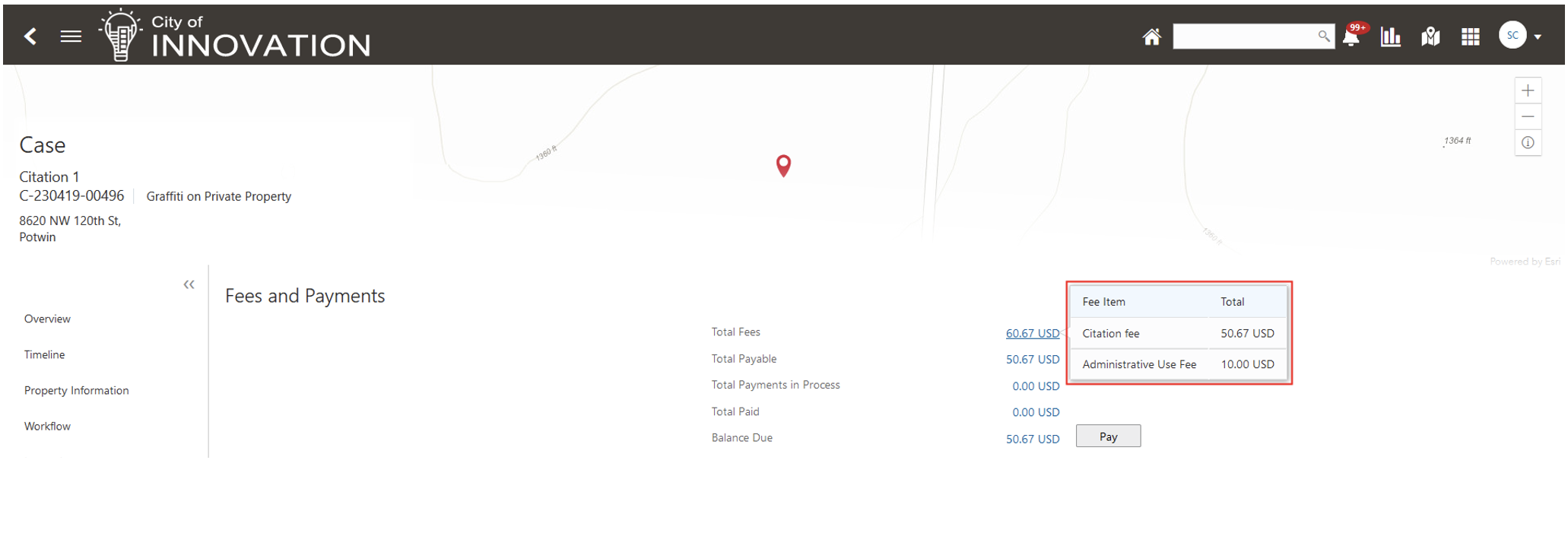 Code Enforcement: Total Fees by Category 