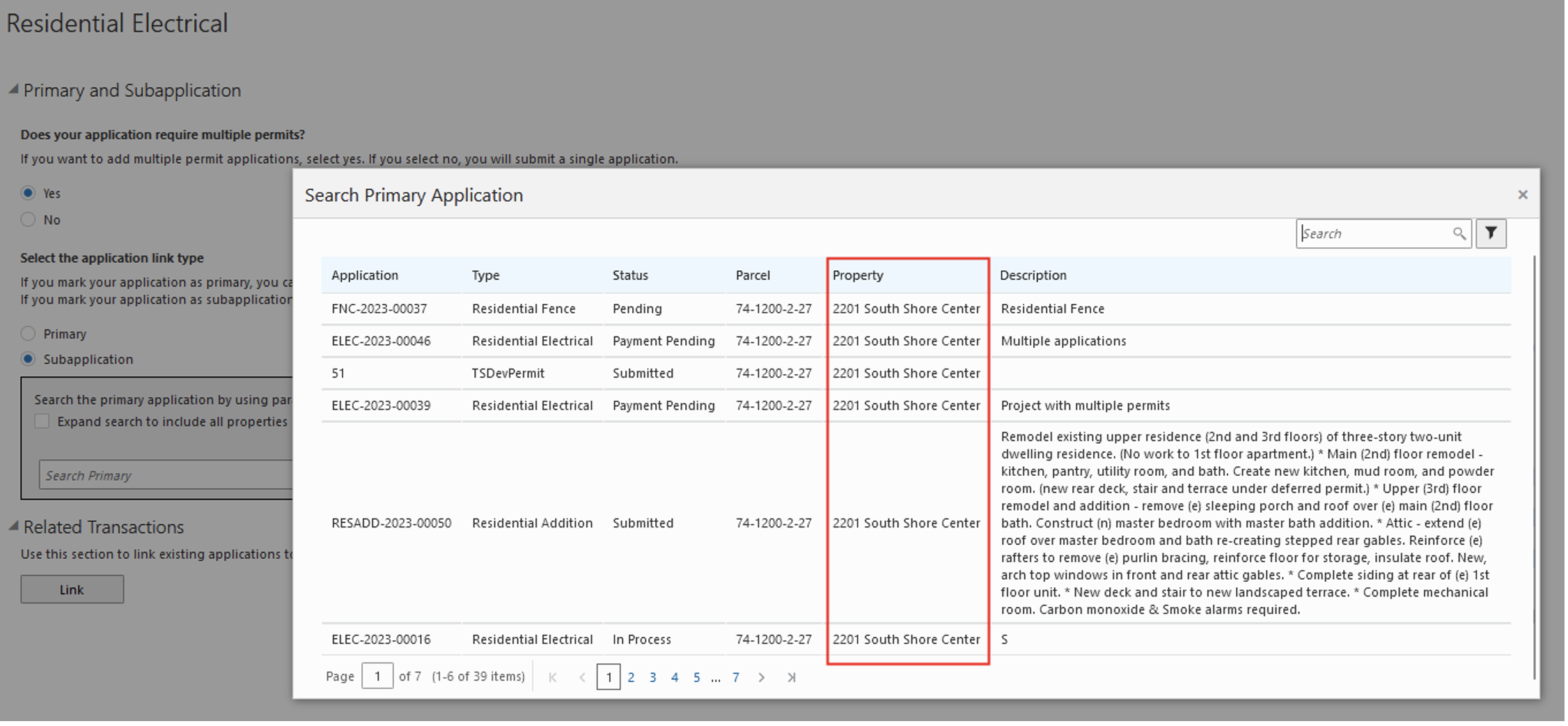 Search Primary Application