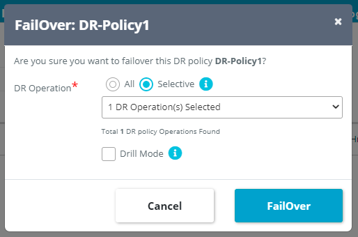 Failover DR-Policy1 