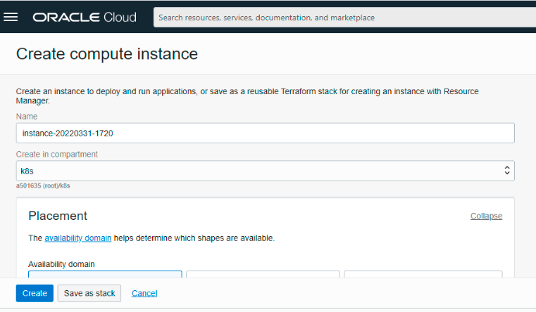 Create Compute Instance