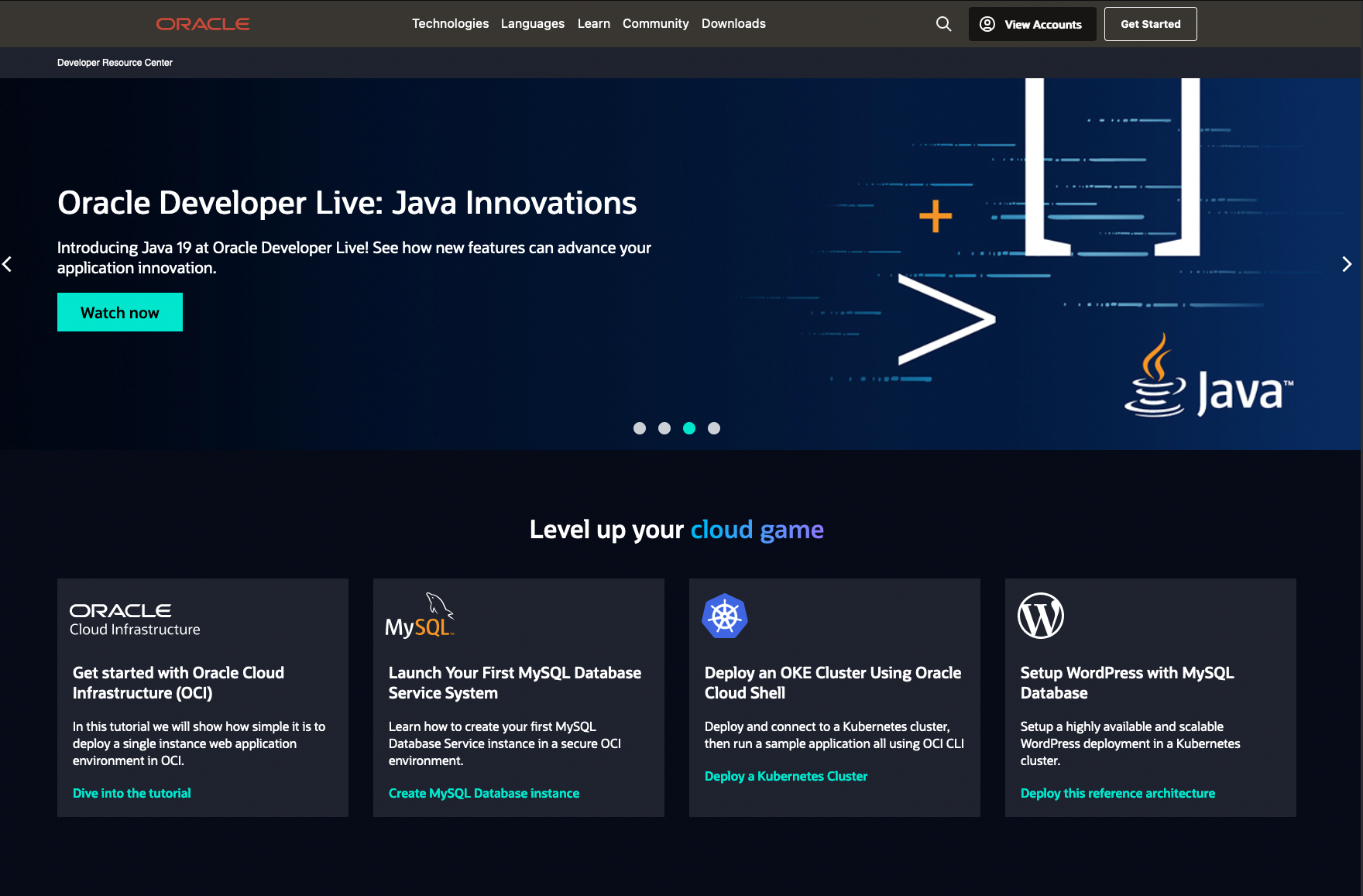 Oracle Developer Resource Center