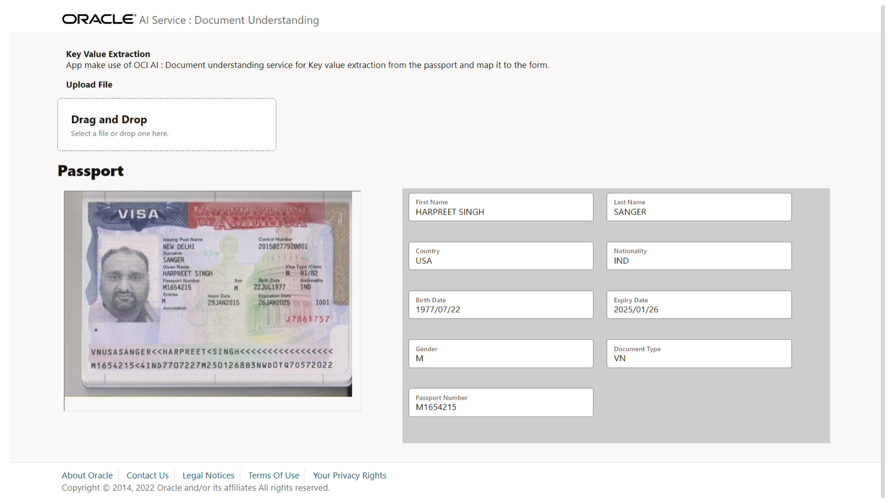 screenshot of passport