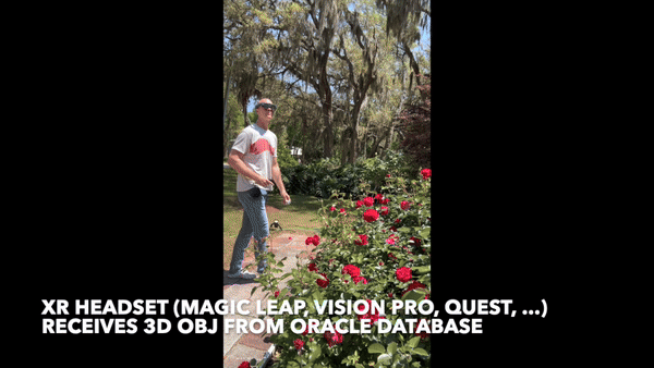 XR view of received 3d model