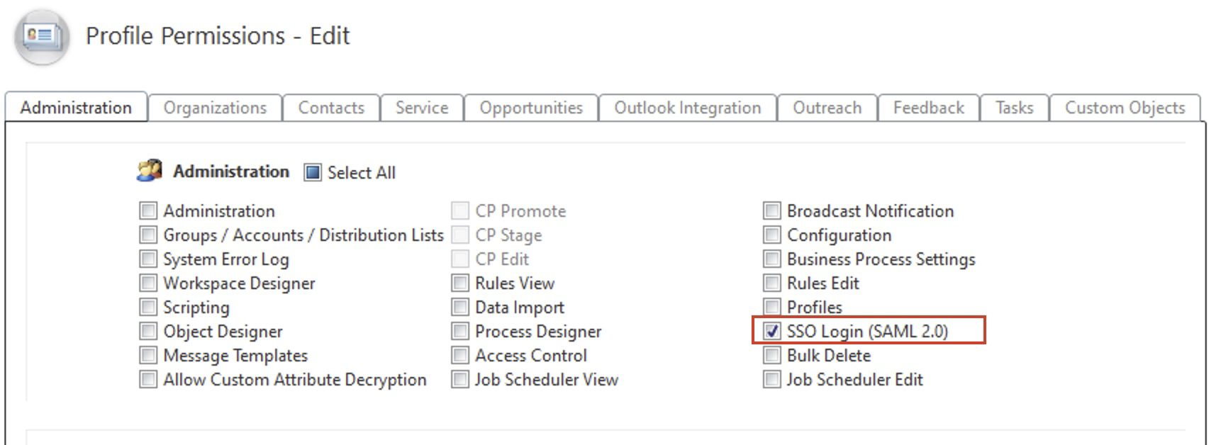 Create SSO profile