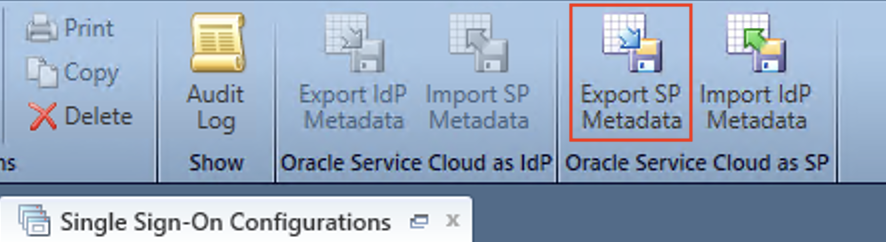 Export SP Metadata from B2C Service