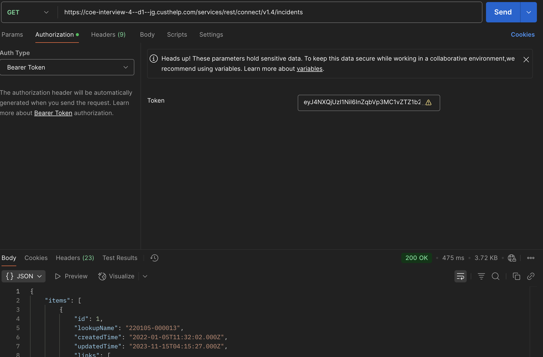 Invoke B2C Service Endpoint with Valid Token