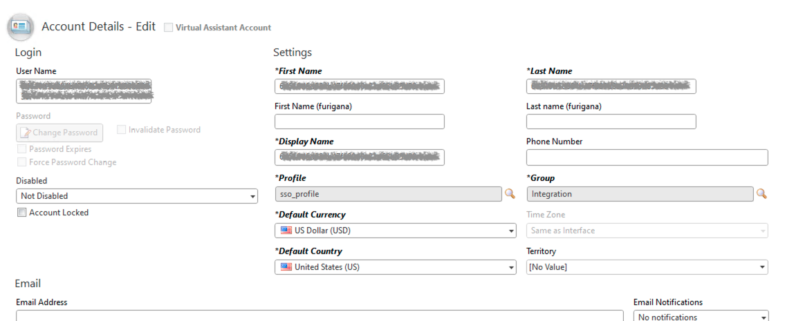 Create SSO Account in Oracle B2C Service