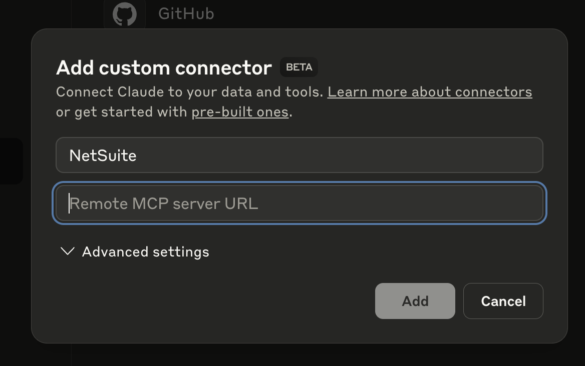 claude custom connector