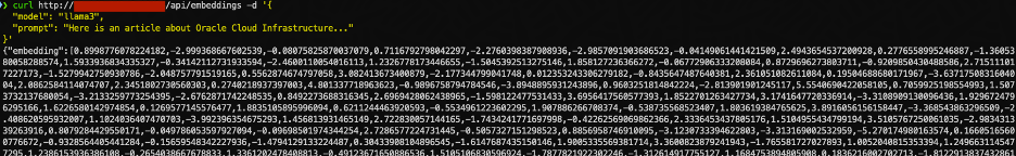 Test of private endpoint for LLM embeddings