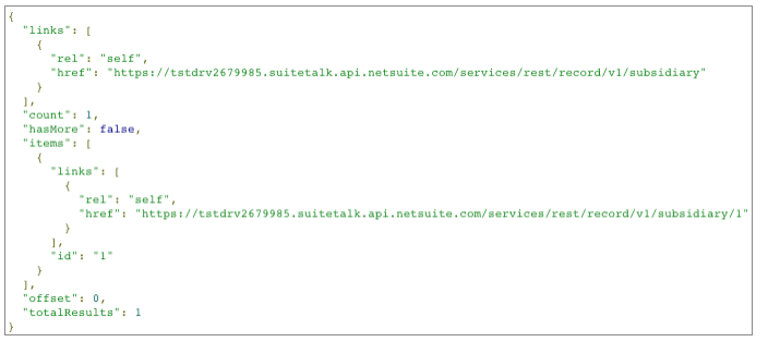 REST GET Request Response