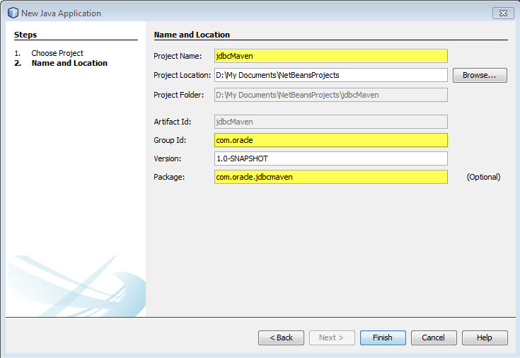 NetBeans_ProjectName and Location