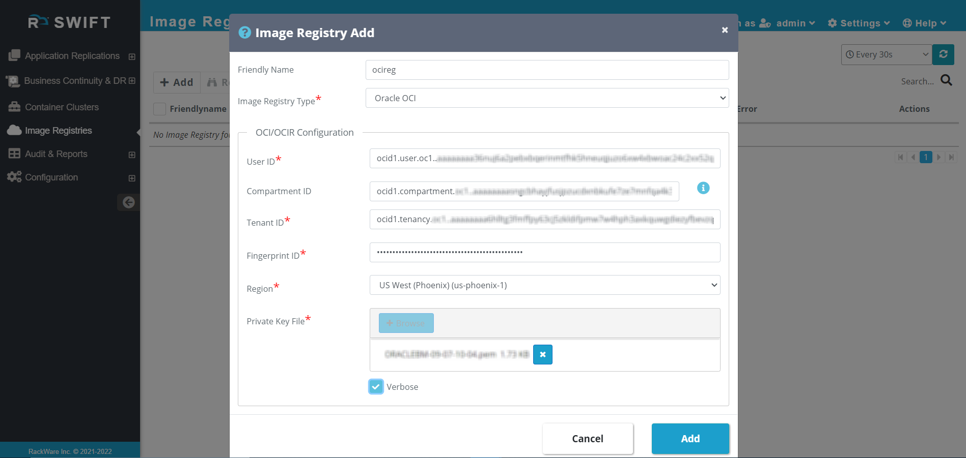 Image Registry Add