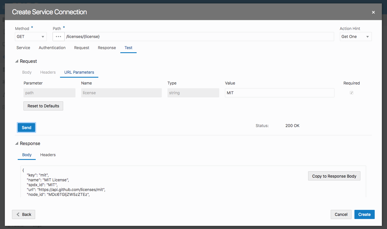 Testing the endpoint