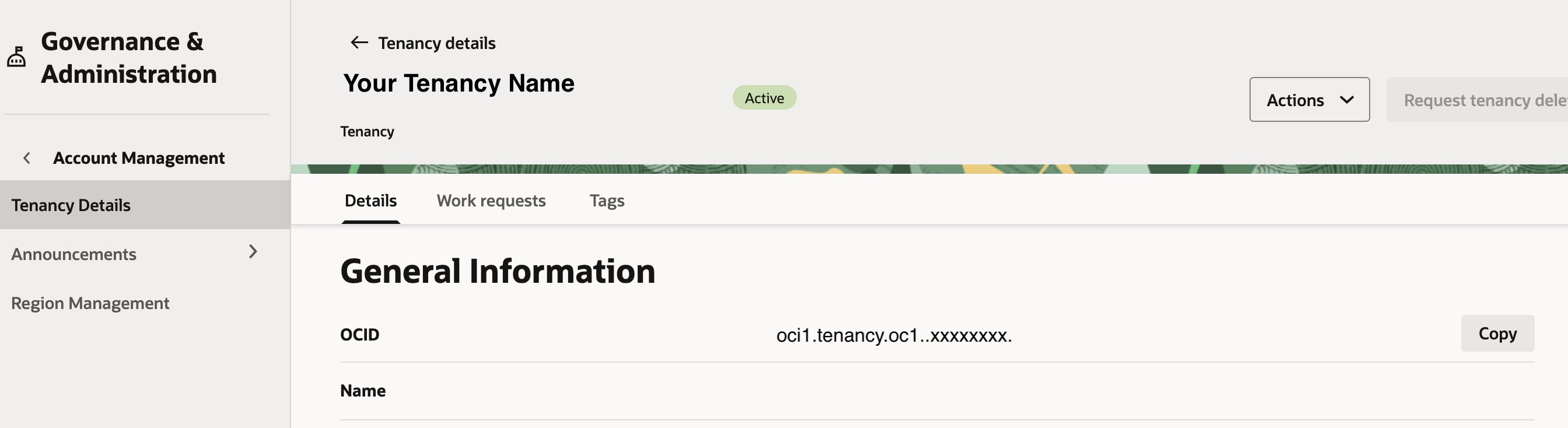 tenancy ocid